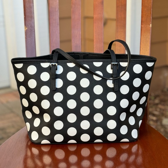 Michael Kors Polka Dot Small Tote Bag - Picture 4 of 8